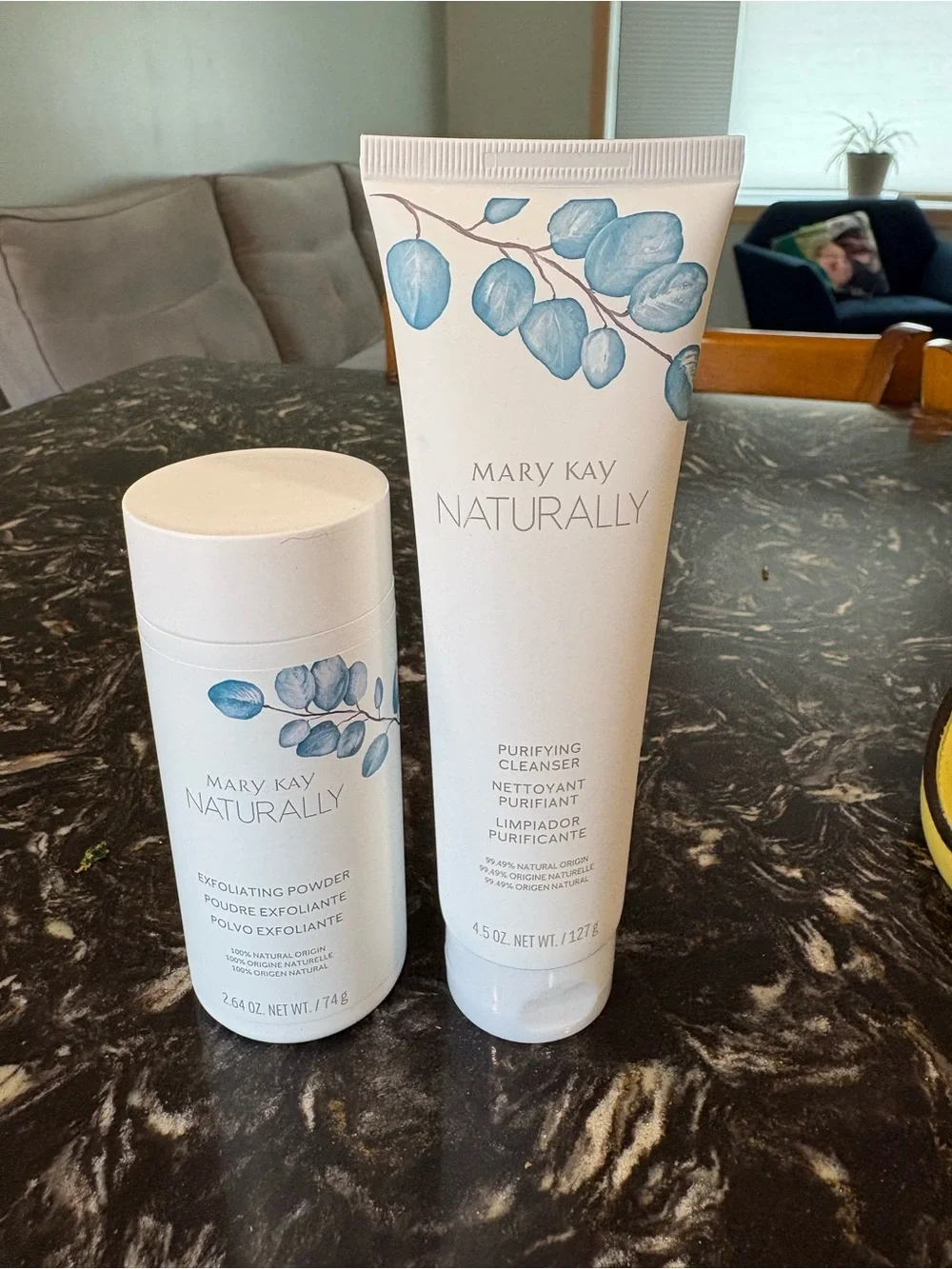 Mary Kay Naturally Purifying Cleanser & Exfoliating Powder Set NIB Discontinued